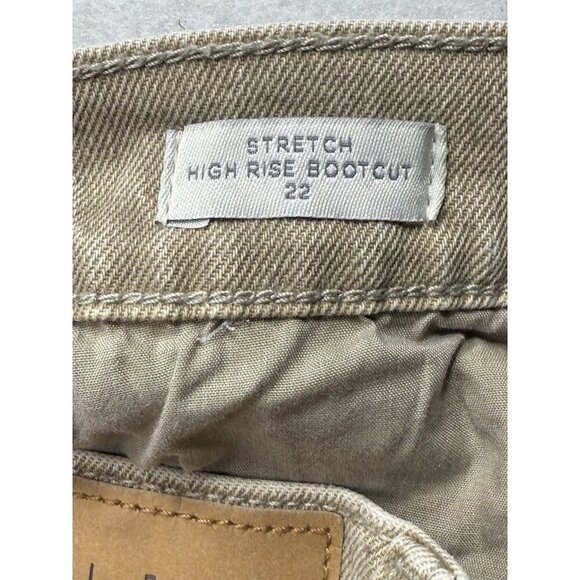 Pacsun Jeans Women's High Rise Bootcut Stretch Light Wash Denim Beige Sz 22 - Picture 4 of 11